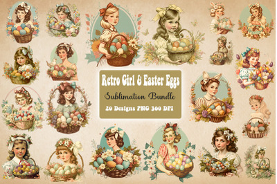 Retro Girl &amp; Easter Eggs Bundle