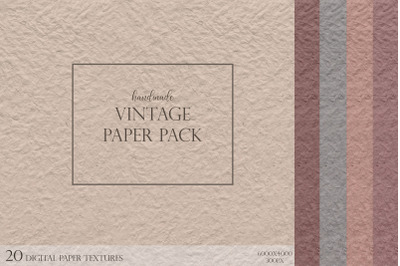 Vintage Digital Handmade Paper Set