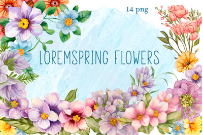 Spring flowers clipart