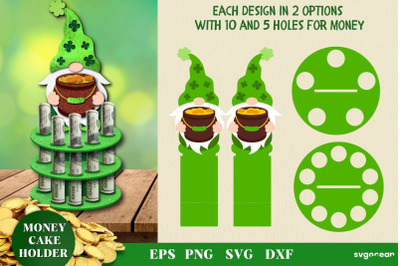 St Patrick&#039;s Day Money Cake Holder | Layered SVG