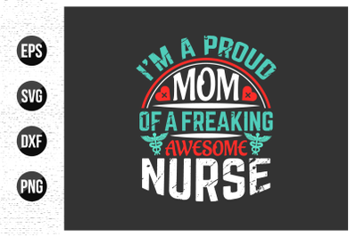 Nurse t shirt design vector graphic.