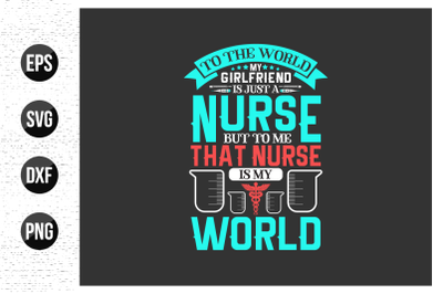 Nurse typographic design t shirt design.