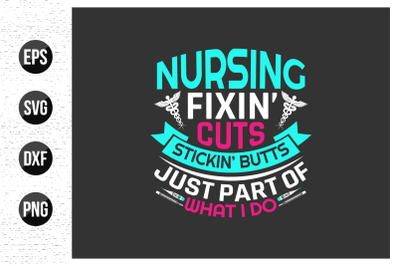 Nurse t shirt design vector graphic.