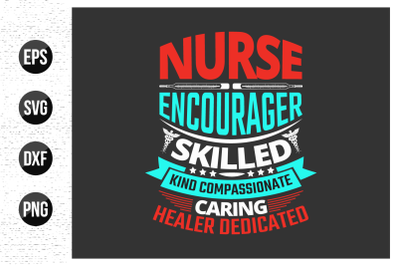 Nurse typographic quotes design and poster graphic.