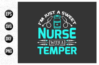 Nurse typographic quotes design and poster graphic.