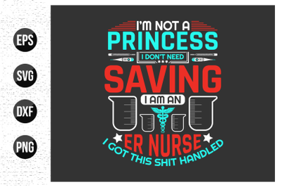 Nurse typographic slogan design vector.