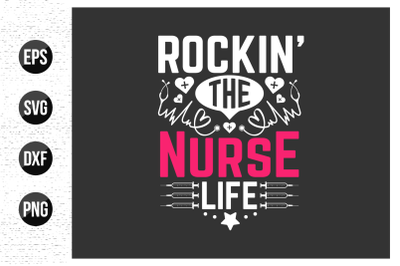 Nurse typographic slogan design vector.