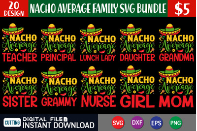 Nacho Average Family SVG Bundle