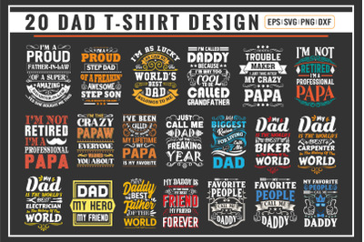 Fathers day t shirt design bundle