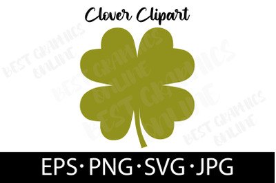 Clover EPS SVG PNG JPG File St Patricks Clover Vector Image