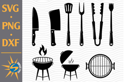 BBQ Tools Silhouette SVG, PNG, DXF Digital Files Include