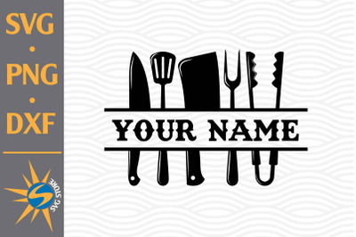 Split BBQ Tools SVG, PNG, DXF Digital Files Include