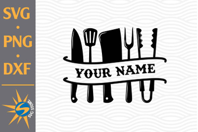 Split BBQ Tools SVG, PNG, DXF Digital Files Include