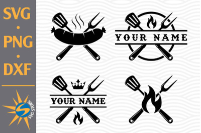 BBQ Tools Crossed SVG, PNG, DXF Digital Files Include