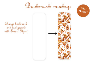 Bookmark mockup PSD Smart Object