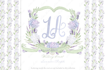 Lavender Wedding Family Crest DIY