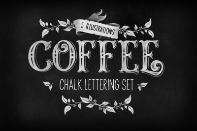 Coffee - Chalk lettering set