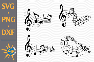 Music Notes SVG&2C; PNG&2C; DXF Digital Files Include