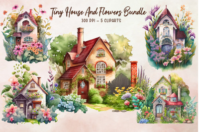 Tiny House And Flowers Bundle