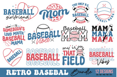 Retro Baseball SVG Bundle