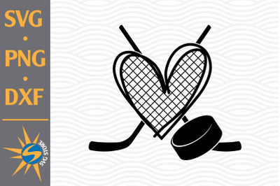 Hockey Heart SVG, PNG, DXF Digital Files Include