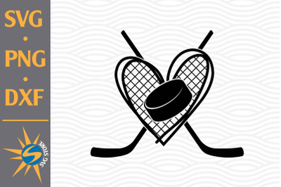 Hockey Heart SVG, PNG, DXF Digital Files Include