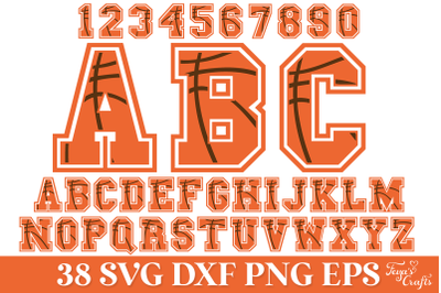 Basketball Alphabet and Font SVG Pack