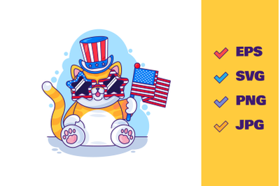 American Cat Illustration