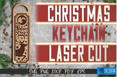 Christmas Keychain Laser Cut SVG | Christmas Keychain SVG Design | CNC