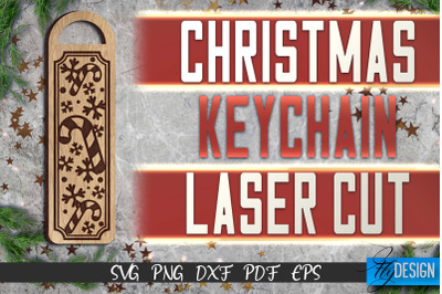 Christmas Keychain Laser Cut SVG | Christmas Keychain SVG Design | CNC