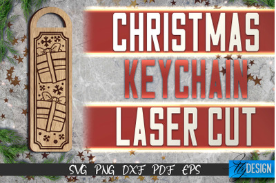 Christmas Keychain Laser Cut SVG | Christmas Keychain SVG Design | CNC
