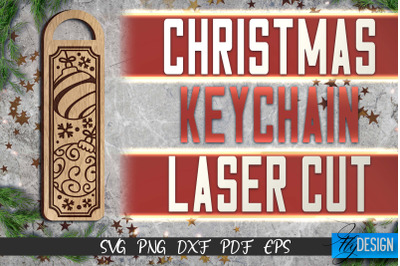 Christmas Keychain Laser Cut SVG | Christmas Keychain SVG Design | CNC