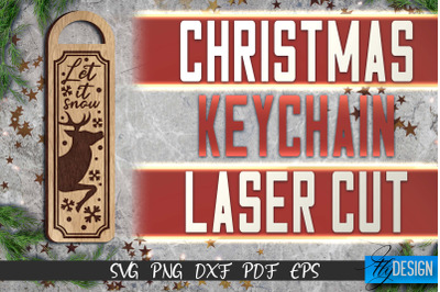 Christmas Keychain Laser Cut SVG | Christmas Keychain SVG Design | CNC