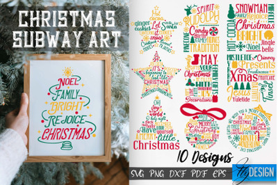 Christmas Subway Art SVG | Christmas Quotes SVG Design | Winter Quotes