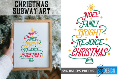 Christmas Subway Art SVG | Christmas Quotes SVG Design | Winter Quotes