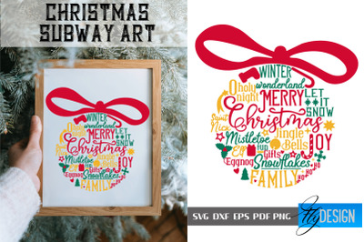 Christmas Subway Art SVG | Christmas Quotes SVG Design | Winter Quotes