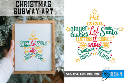 Christmas Subway Art SVG | Christmas Quotes SVG Design | Winter Quotes