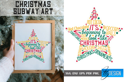 Christmas Subway Art SVG | Christmas Quotes SVG Design | Winter Quotes