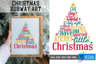 Christmas Subway Art SVG | Christmas Quotes SVG Design | Winter Quotes