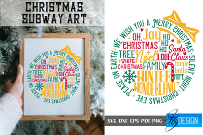 Christmas Subway Art SVG | Christmas Quotes SVG Design | Winter Quotes