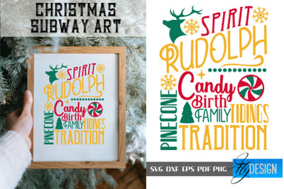 Christmas Subway Art SVG | Christmas Quotes SVG Design | Winter Quotes