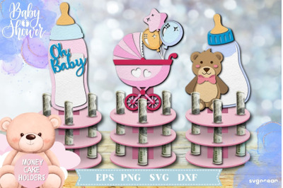 Baby Shower Money Cake | Layered SVG