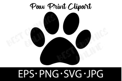 Paw Print EPS SVG PNG JPG File Dog Paws Vector Graphic SVG