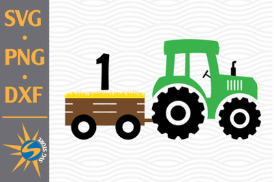 1st Birthday Tractor SVG, PNG, DXF Digital Files Include
