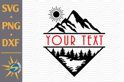 Mountain SVG, PNG, DXF Digital Files Include