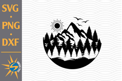 Mountain SVG, PNG, DXF Digital Files Include