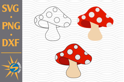 Mushroom SVG, PNG, DXF Digital Files Include