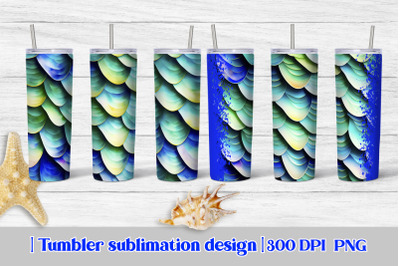 Mermaid scales tumbler | Mermaid tumbler design