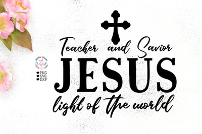 Jesus Teacher Savior Cut File - Clipart&nbsp;- Sublimation