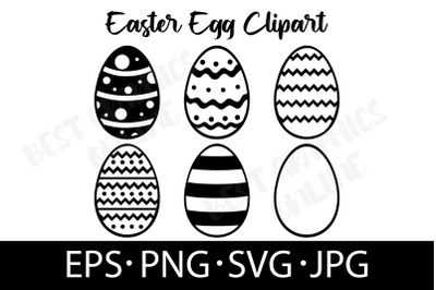 Easter Egg EPS SVG PNG JPG Easter Eggs Silhouette Vector